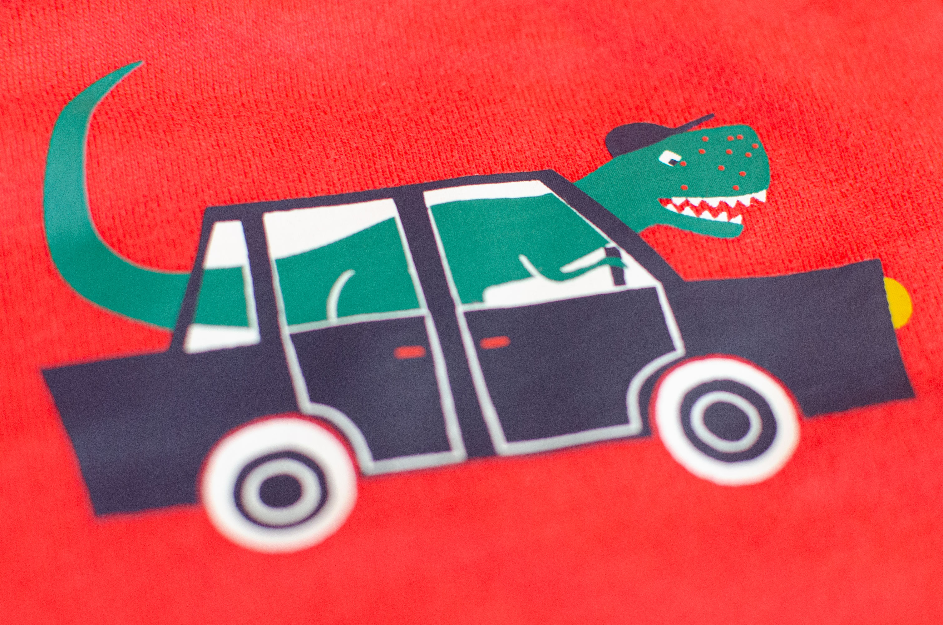 Close up of t-shirt illustration by Elly Jahnz for Joules